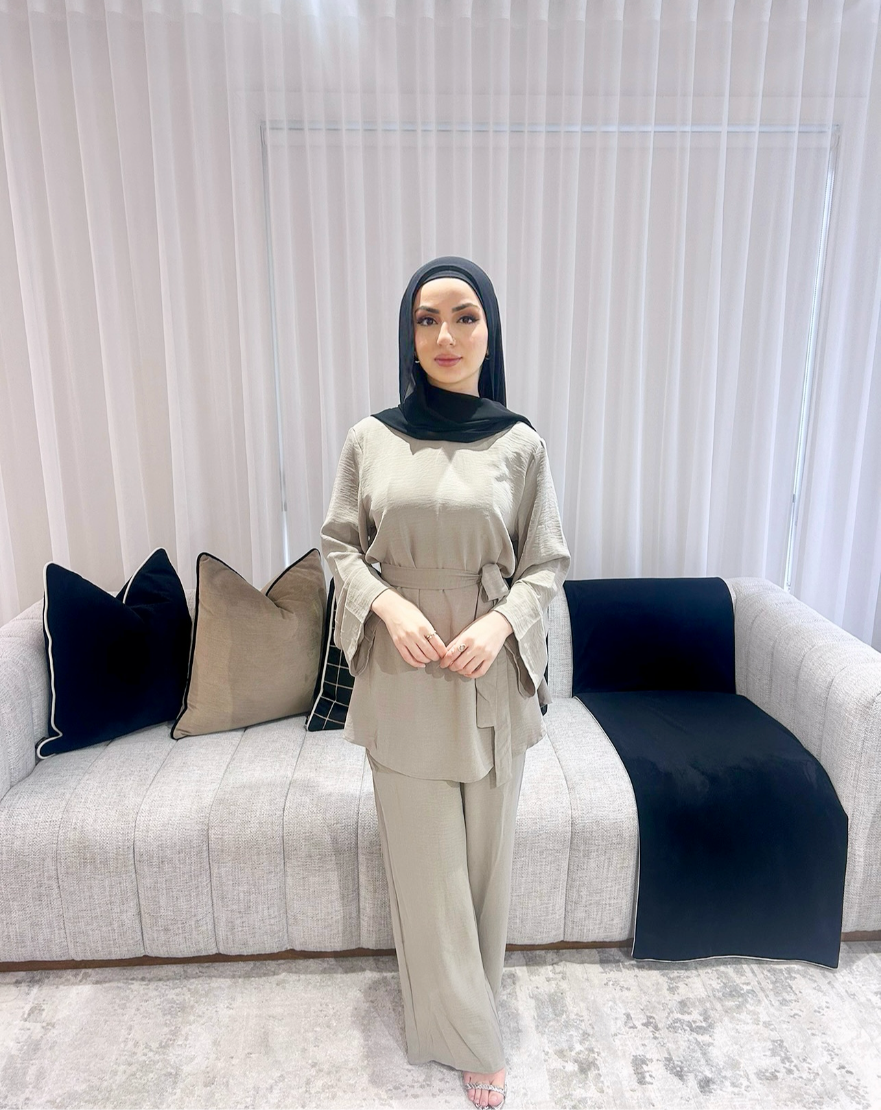 Amelia Tie Set Grey