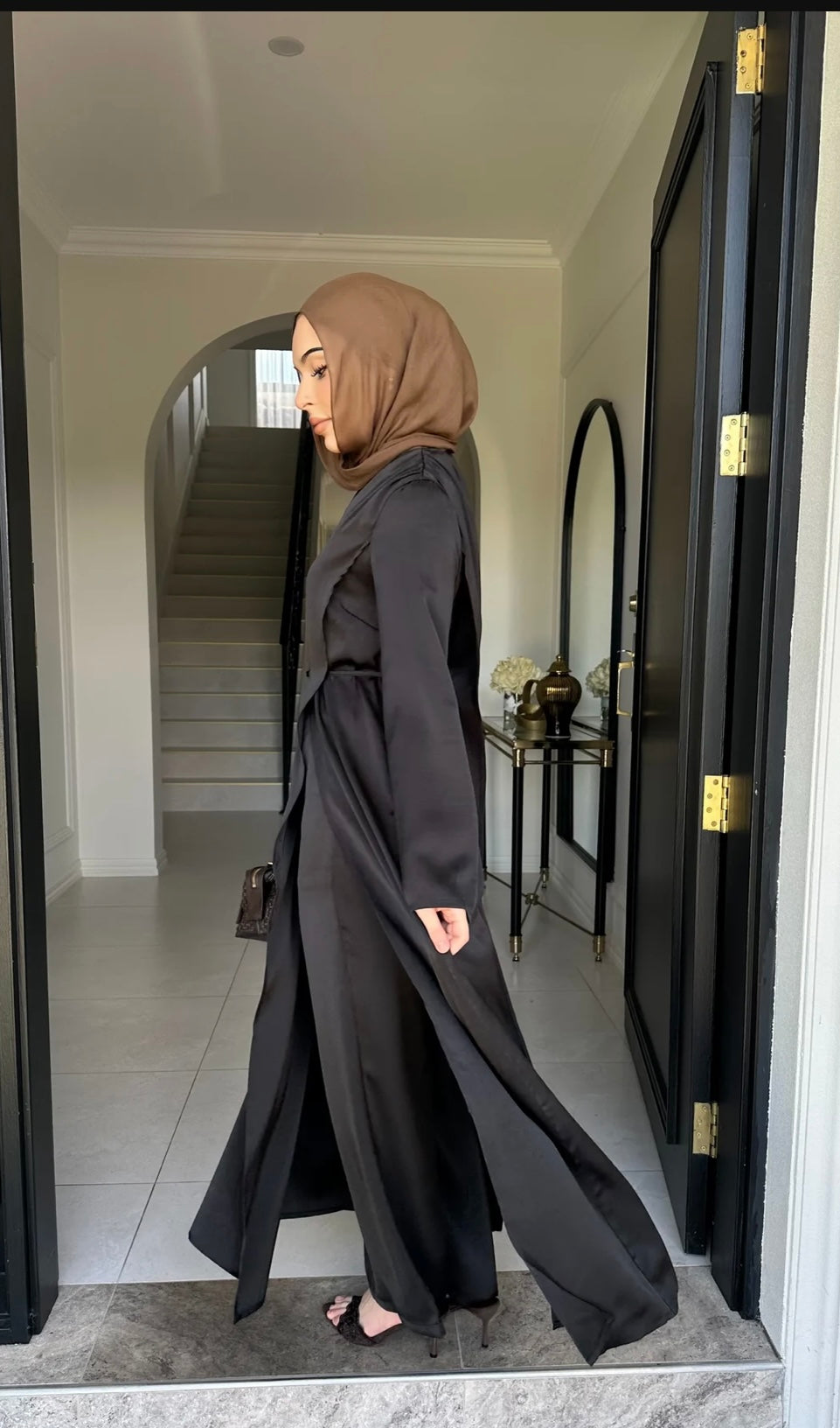Nadia Satin Set Black