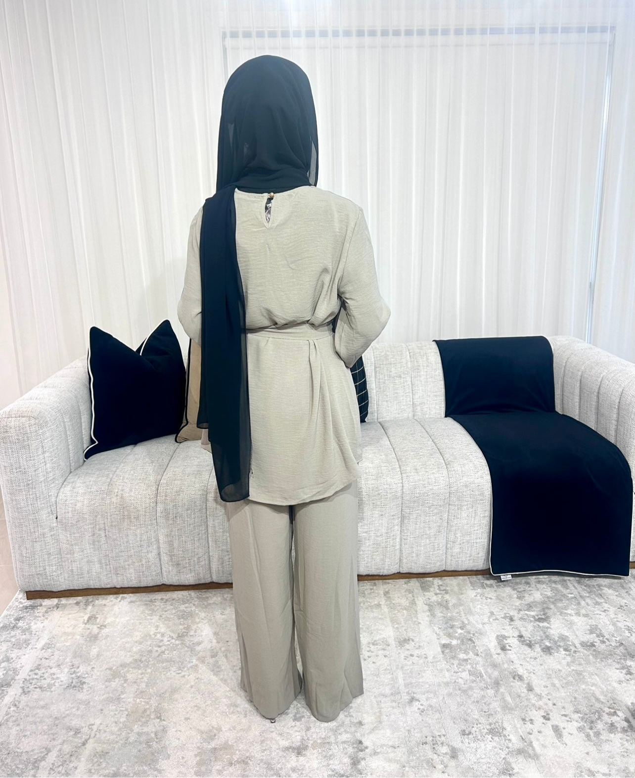 Amelia Tie Set Grey