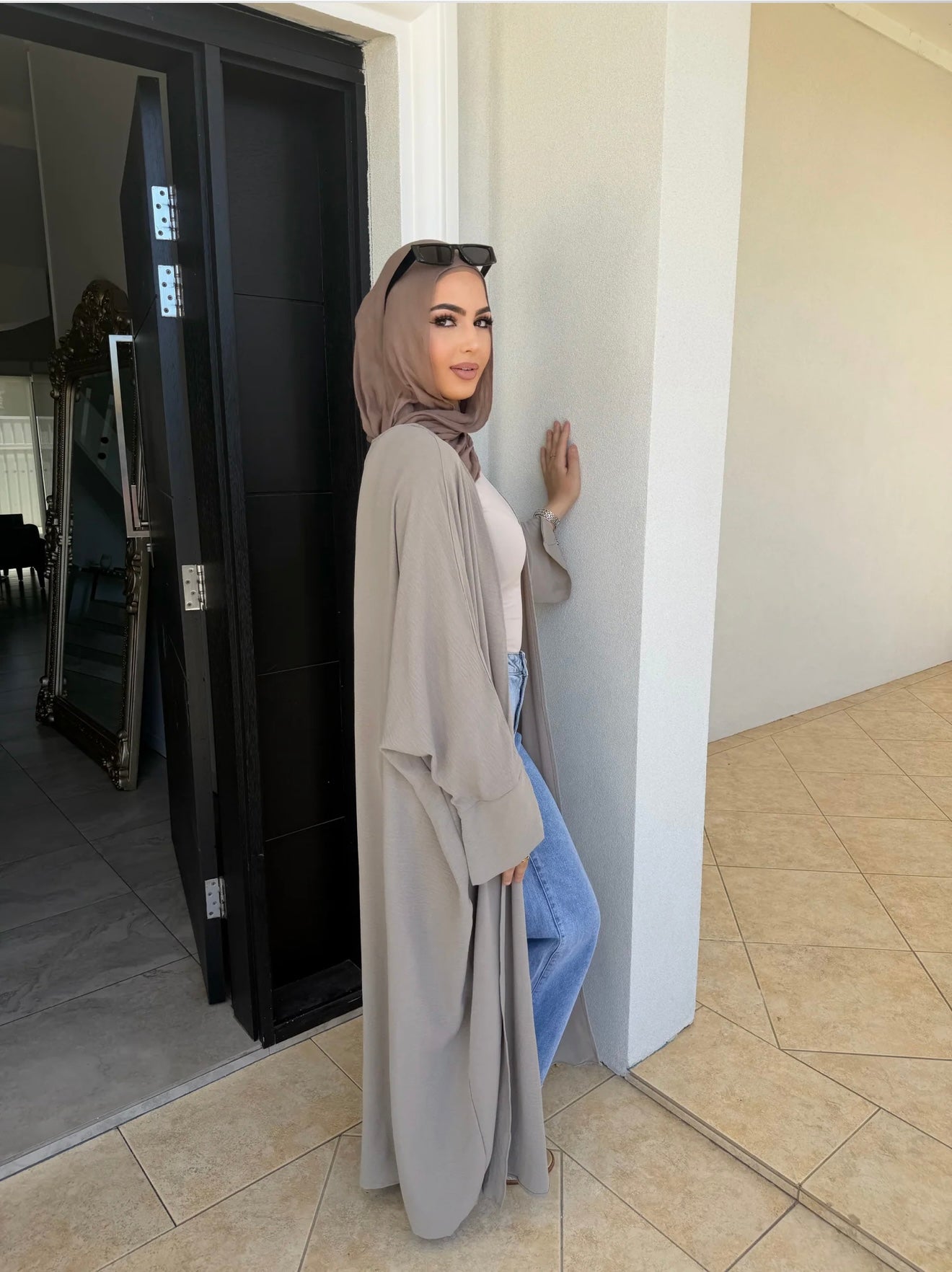 Open Abaya Stone