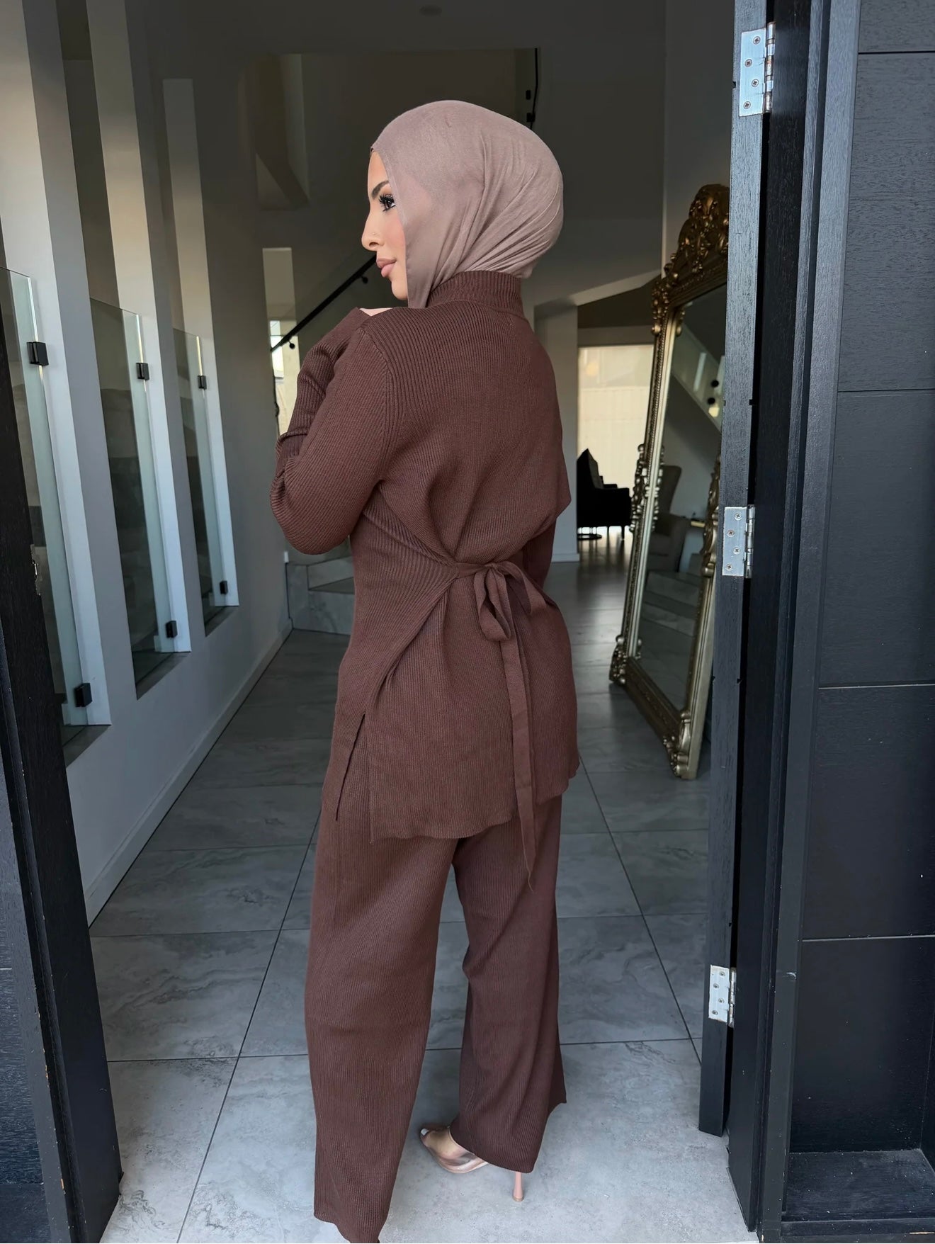Jasmine Knit Set Brown