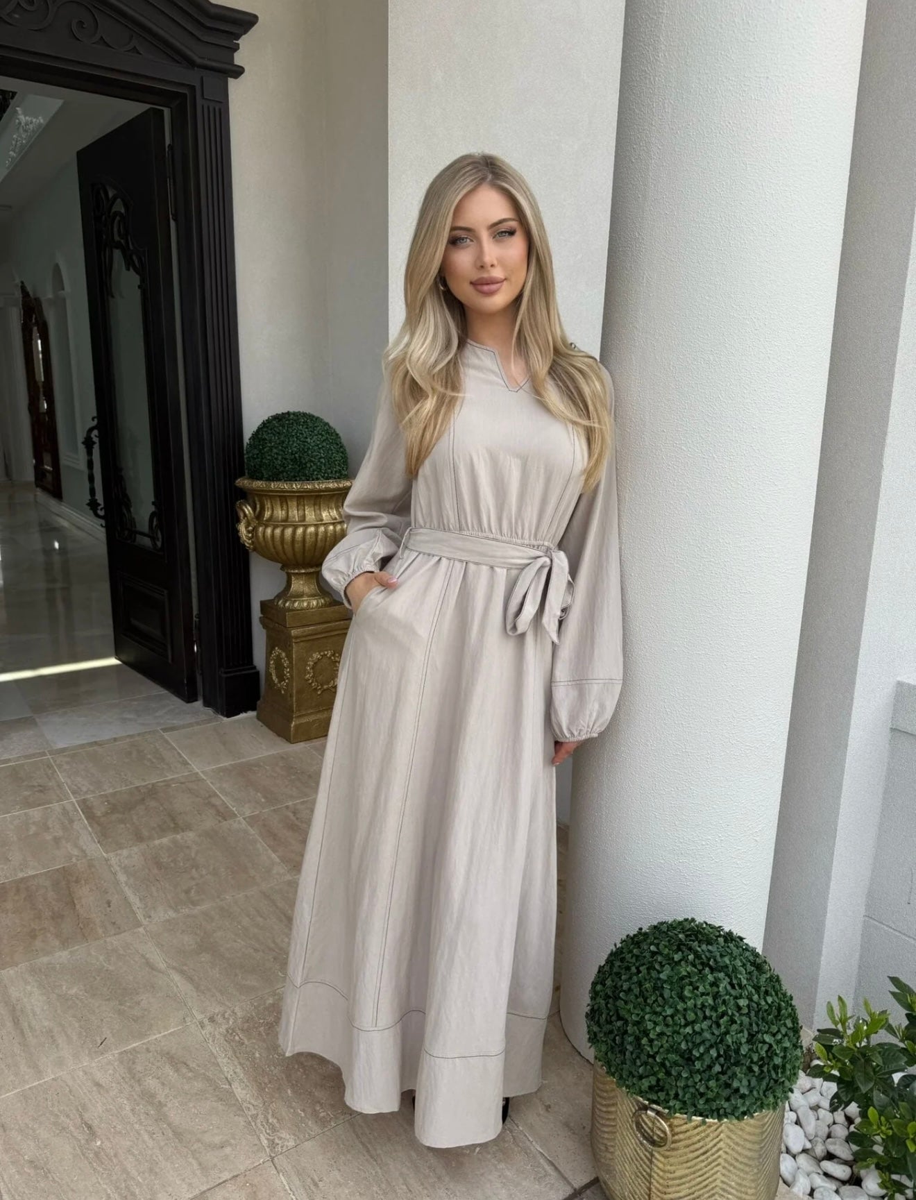 Alana Maxi Dress Beige