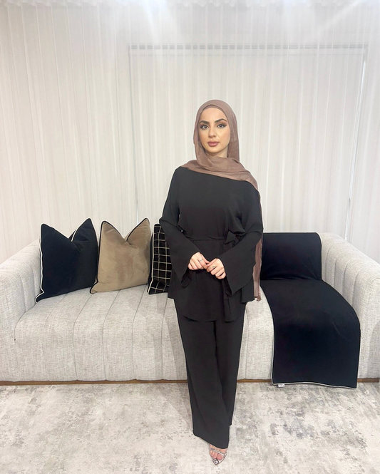Amelia Tie Set Black