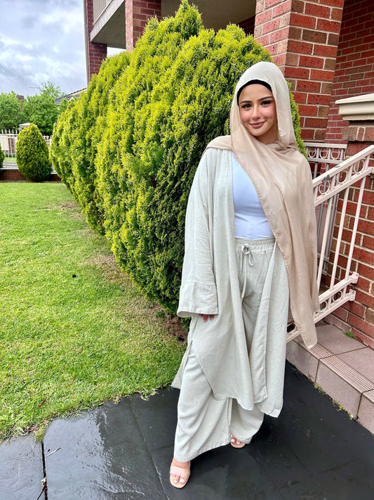Linen Kimono Set Oat