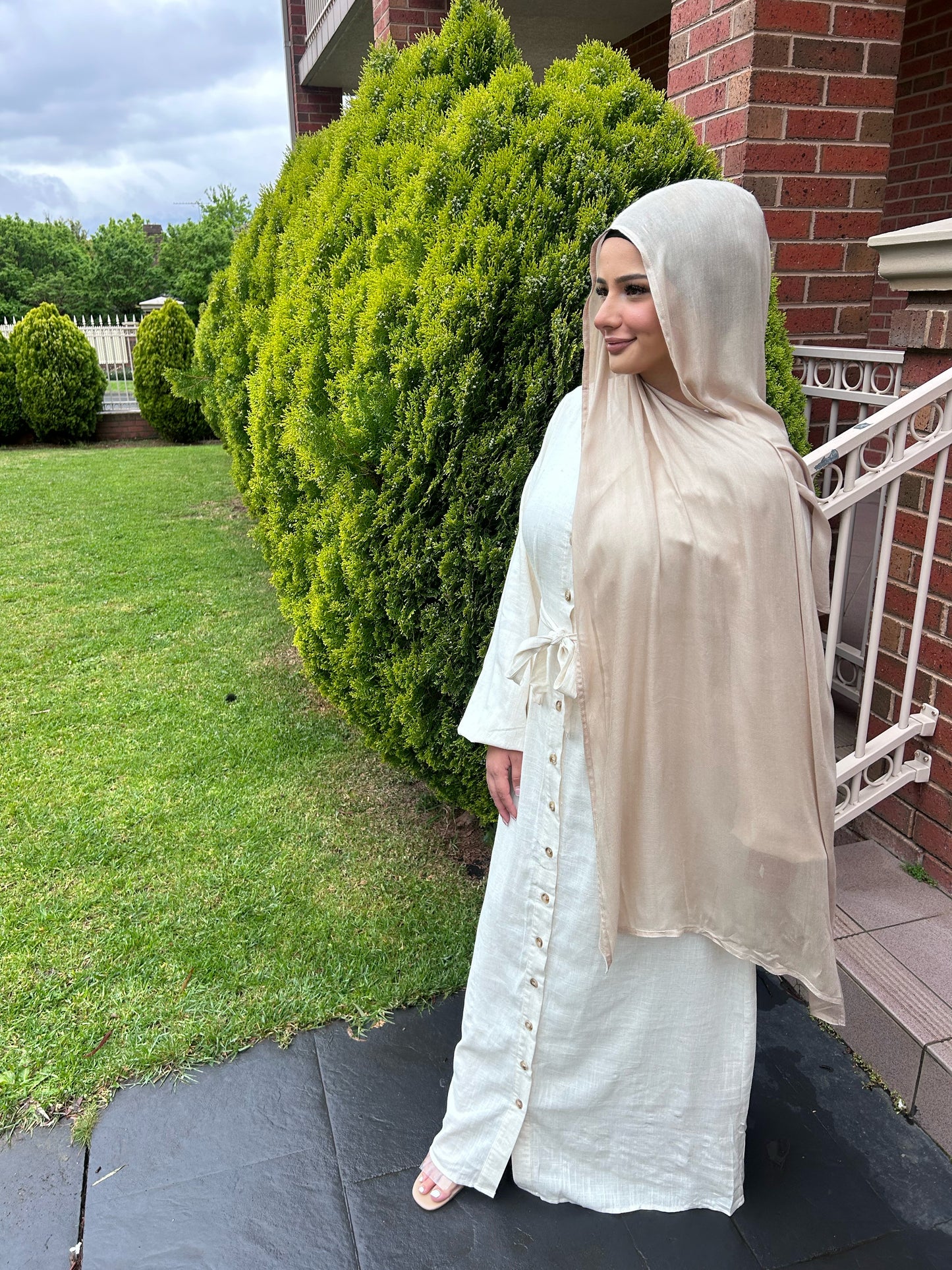 Eliza Linen Dress Oat