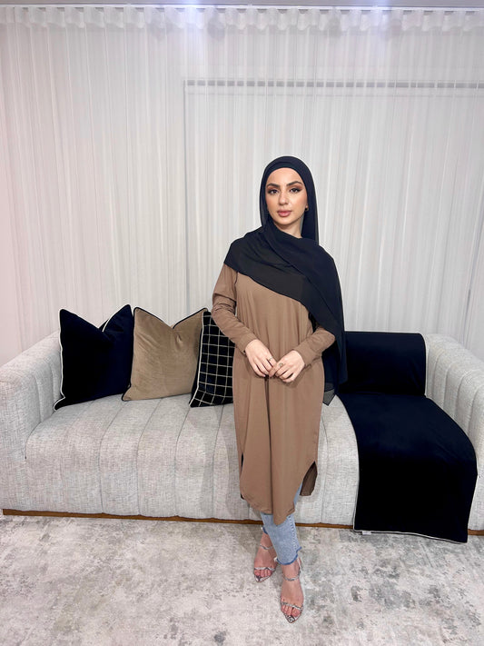 Lana Basic Top Brown