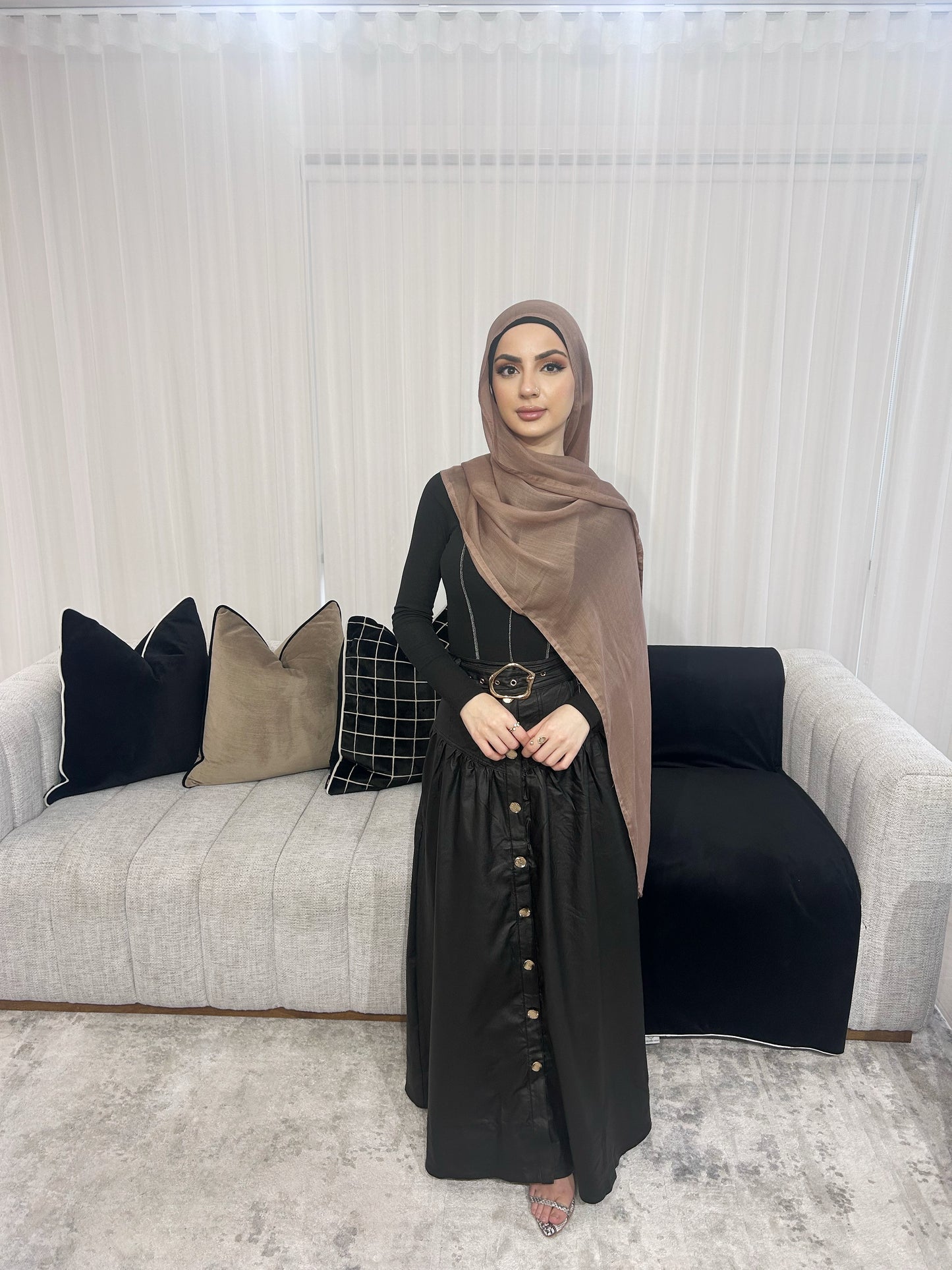 Foxxer Leather Skirt