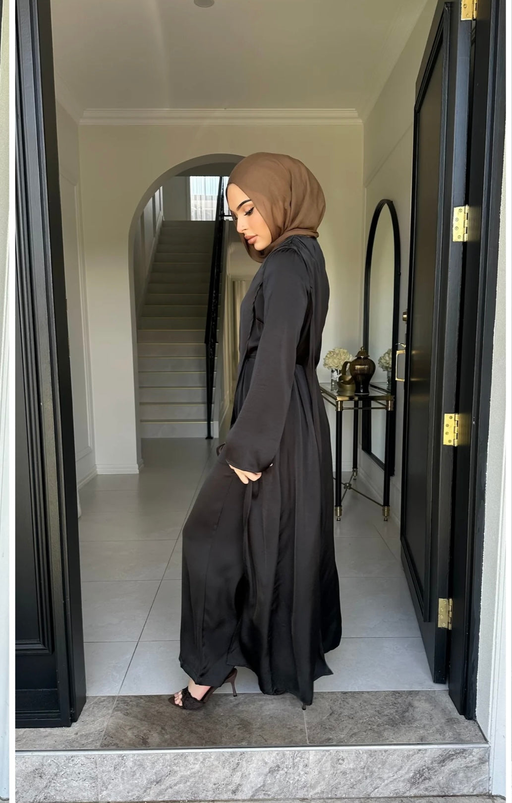 Nadia Satin Set Black