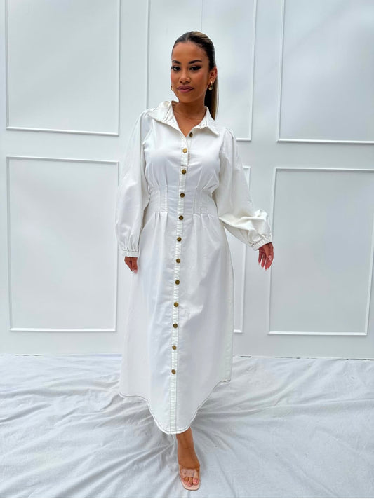 Anna Midi Denim Dress