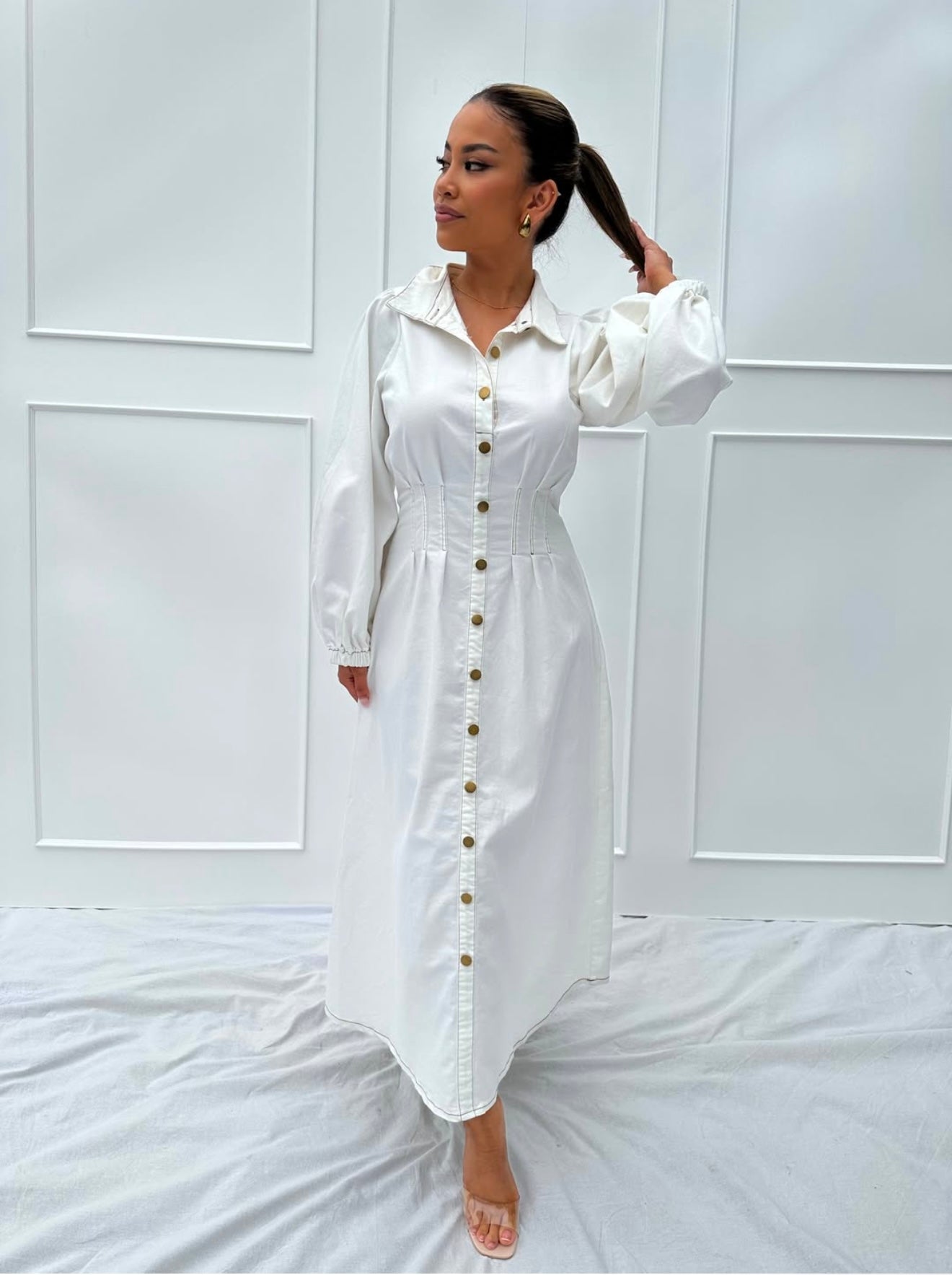 Anna Midi Denim Dress